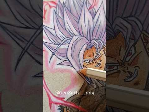 Drawing Goku Black Beast #dbz #anime #shorts #gokufanart #gokublack #viral