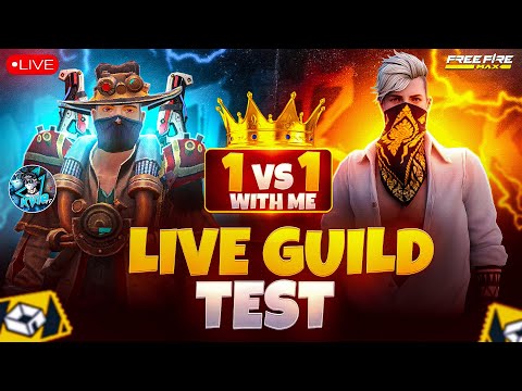 🔴 LIVE ON 🤬 HARDEST GUILD TEST 1 V 1 👿 ONLY ONE TAPS WITH ME 🔥 PAID 100 RS 🤑 FREE FIRE LIVE TELUGU 🥳