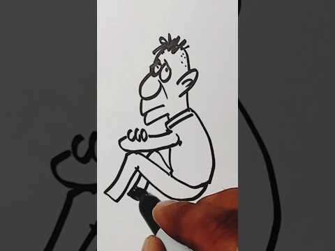 Any cartoon drawing easy | how to draw cartoon | cartoon art | #shorts