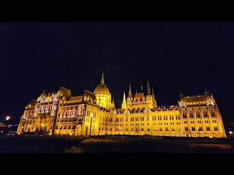 Stunning Night View of Budapest Parliament | Tram Ride Around the Iconic Landmark #parliament #tram