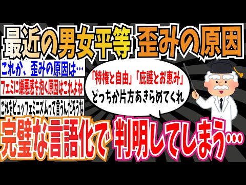 【男女平等】X民さん「女は一人前化する事による特権と自由、半人前である事によ得られる庇護とお恵み、どっちか片方はあきらめてくれ」【ゆっくり ツイフェミ】