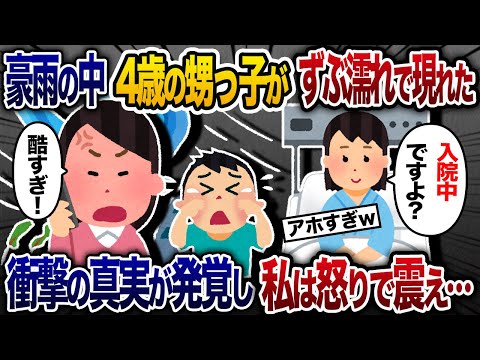 線状降水帯が発生し豪雨の中、4才の甥っ子がずぶ濡れで訪ねて来た→母である義妹にキレて電話すると「私入院中ですよ？」→詳しく聞くと恐ろしい真実が... 【2chスカッと・ゆっくり解説】