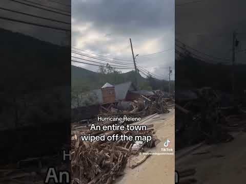 ENTIRE TOWN WIPED OUT HURRICANE HELENE!#helene #hurricane #hurricanestories #aftereffects #damage