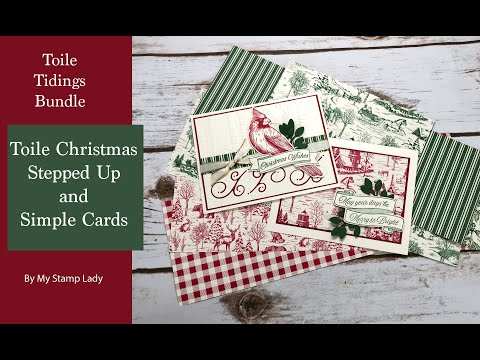 Make a Stepped-Up and Simple Christmas Card With the Toile Tidings Bundle