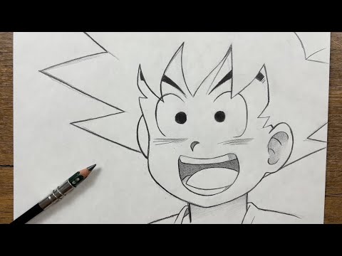 Easy goku drawing | How to draw kid Goku from Dragon Ball DAIMA | step-by-step drawing tutorial