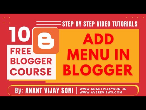 How to Add Navigation/Menu in Blogger/BlogSpot? Free Blogger Course | Hindi | AvsReviews