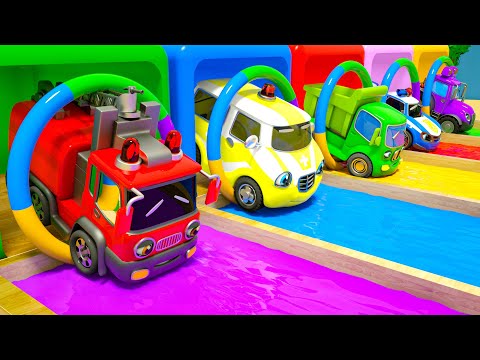 Wheels On the Bus song - Large multi-colored rings - Baby Nursery Rhymes & Kids Songs