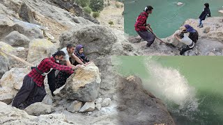 Iranian nomadic life: building a place for sheep by removing large stones