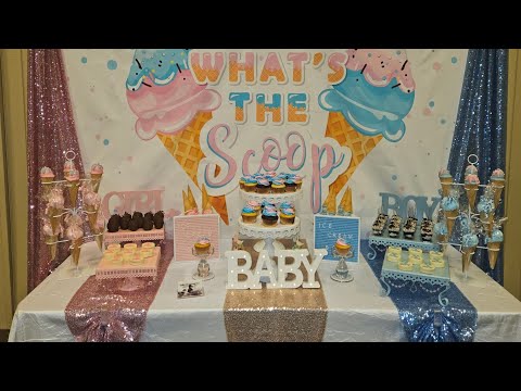 What's the Scoop Ice Cream/Gender Reveal Theme