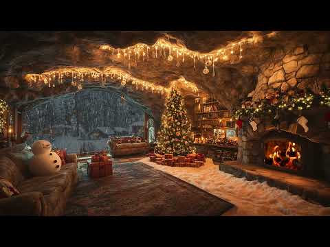 Christmas Night: Soothe Your Senses with Gentle Rainfall Fireplace Sounds for a Deep, Peaceful Sleep