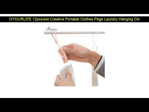 OYOURLIFE 12pcs/set Creative Portable Clothes Pegs Laundry Hanging Clothes Pins Beach Towel Clips C