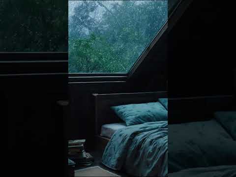 Thunder rain Ambience Bedroom ⛈️ #relax  #rain #thunder   #rainambience #rainsounds #thundersounds