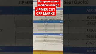 jipmer cut off marks for government medical college #neet2023 #mbbs#government college #shorts