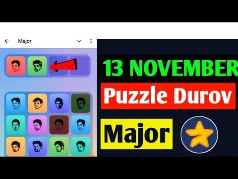 13 November Major puzzle durov Solved Today | Major Daily combo card 13 November