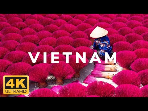 Travel Vietnam  4k UHD HDR 60fps- Scenic Relaxtion Of Vitenam Tourism Places with Calm Music