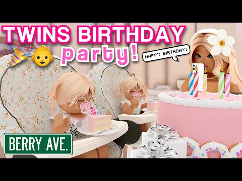 🎉 TWINS BIRTHDAY PARTY on BERRY AVENUE! | Roblox Berry Avenue Roleplay