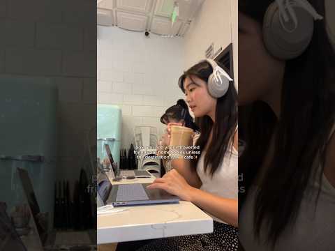 introverted cafe vlog 🎧☕️ #pov #studywithme