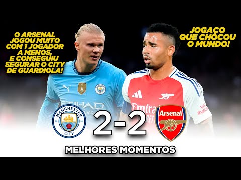 JOGAÇO NA PREMIER LEAGUE - Manchester City 2x2 Arsenal - Melhores Momentos HD