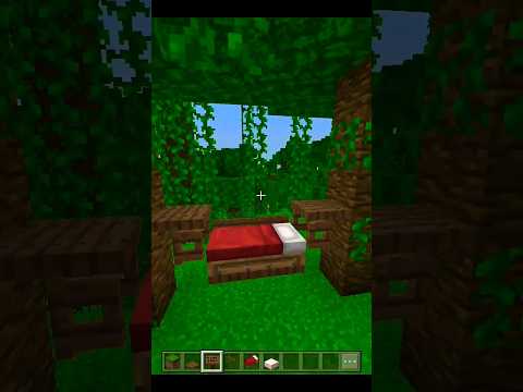 Functional Hammock in Minecraft | #shorts #minecraft