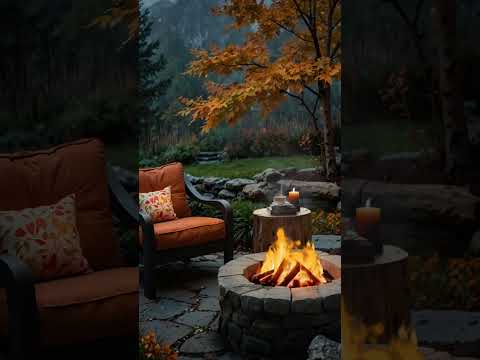 Cozy Backyard Campfire🔥#campfire #relaxing #vibe #autumn