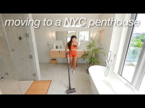 a productive day in my life cleaning + organizing my NYC penthouse vlog!