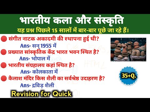 indian art and culture question | indian art and culture one liner questions | indian art culture gk