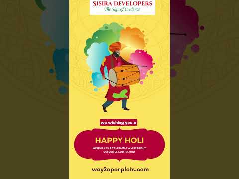 Yellow Colour Holi Festival Greetings