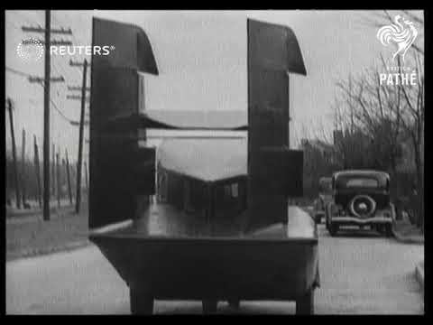 Austrian Chancellor Engelbert Dollfuss in Budapest /Atlanta - Ultra-streamlined automobile...(1934)