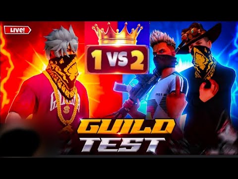 FREE FIRE LIVE UID CHECK & 1V2 GUILD TEST #freefirelive#freefire#shortfeed#garenafreefire#vkfflive