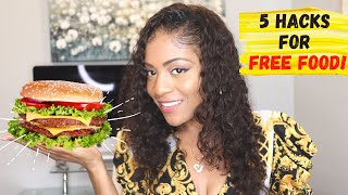 ⚡️ 5 HACKS TO GET FREE FOOD WHEN YOU'RE BROKE! 🍔 DESPITE THE FOOD SHORTAGE!