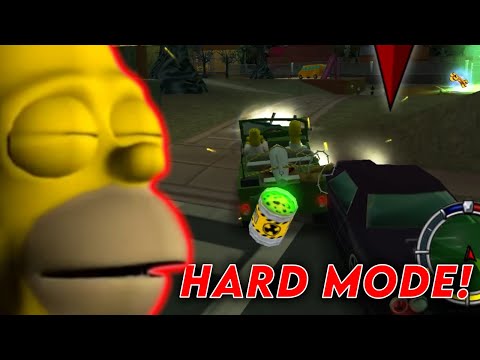 The HARDEST MISSION in Simpsons Hit & Run HARD MODE!