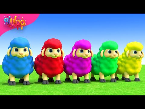 Baa Baa Black Sheep Song | Colorful Sheep | BluLoo Nursery Rhymes & Kids Songs