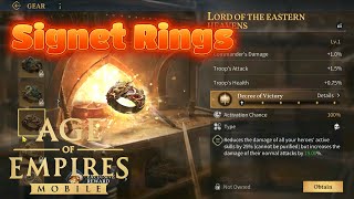 age of empires mobile :  All about signet Rings