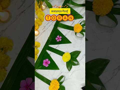 Banana leaf toran #banana #decoration #shortsviral #ytshorts