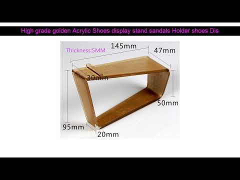 High grade golden Acrylic Shoes display stand sandals Holder shoes Display rack casual sneakers She