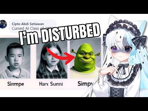 AI SHREK?! | Aquwa Reacts to "AI tries making School Yearbooks"