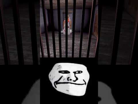 Granny Trapped Me Inside Cage Troll Face Edit 😈#granny #shorts #gaming #trollface #troll