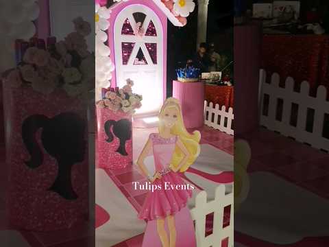 Barbie Theme Birthday Party Decoration | baby girl 1st birthday ideas #1stbirthday