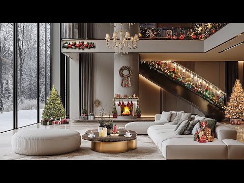 Cozy Christmas Jazz in Cozy Living Room Space 🎄 Relax & Focus with Soothing Jazz Piano Ambience