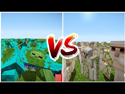 MUTANT ZOMBIES vs IRON GOLEMS in Minecraft!