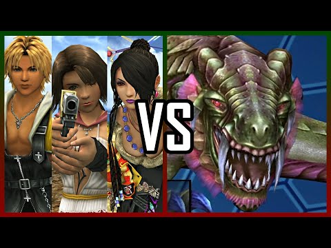 Tidus, Lulu, and Yuna vs. Flame Dragon | Final Fantasy X-2 HD Remaster