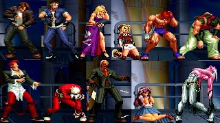 KOF XI All 47 Characters STUN poses