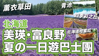 【夏の北海道旅行】富良野&美瑛 一日遊巴士團！札幌⇄富良野「JR薰衣草號」交通教學｜富田農場薰衣草田→青池→四季彩之丘→白鬚瀑布（行程太多未能盡錄…）｜2021年7月中拍攝