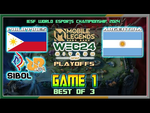 PHILIPPINES vs ARGENTINA Game 1 | SIBOL RRQ K vs ARG | IESF World Esports Championship 2024 Playoffs