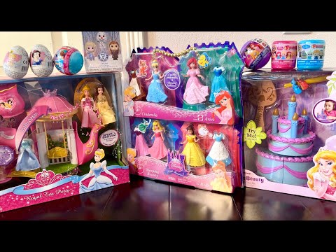 ASMR Disney Princess Tea set surprise DOLLS Unboxing Toys ‼️