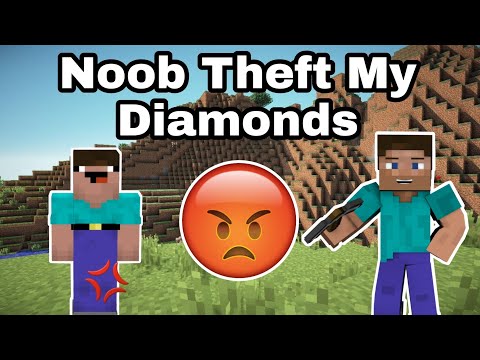 Noob Theft My Diamonds And I Throw Him In Lava #shorts #minecraftshorts #noobfunnyvideo #mcpelovers