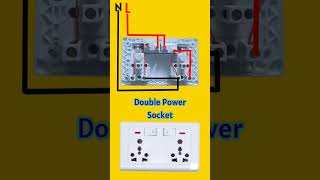 Power Socket Connection #shorts  Double Power Socket wiring Diagram