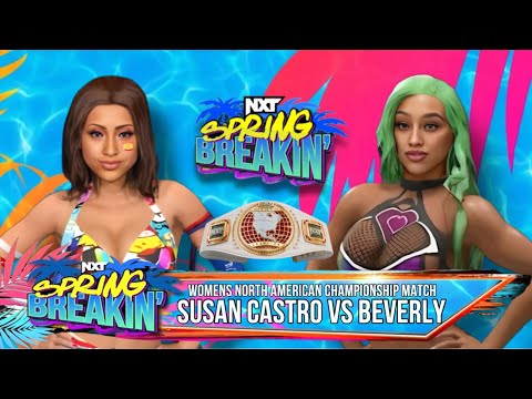 Susan Castro vs Beverly NXT SPRING BREAK 1: NXT WOMENS NORTH AMERICAN TITLE MATCH. FIRST EVER CHAMP