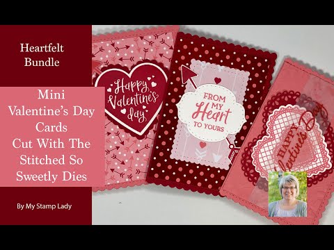 Stitched So Sweetly Dies Mini Valentine's Day Cards