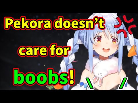 Usada Pekora doesn't care for boobs